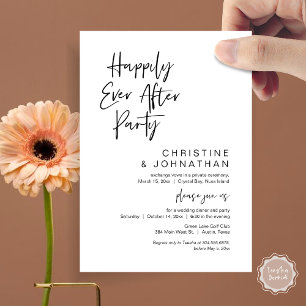 Invitation Heureux toujours après, parti Elopement Mariage