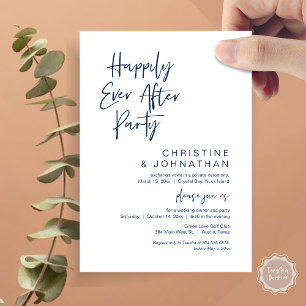 Invitation Heureux toujours après, parti Elopement Mariage