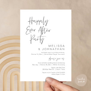 Invitation Heureux toujours après, parti Elopement Mariage