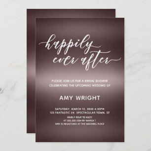 Invitation Heureux toujours après sur Rose Gold Fête des mari