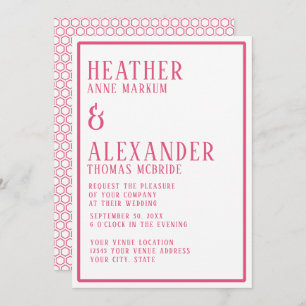Invitation Hexagon de couleur personnalisée simple et moderne