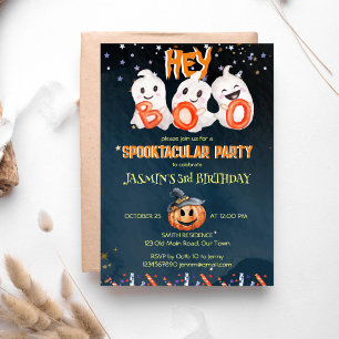 Invitation Hey livre spooktacular Halloween modèle d'annivers