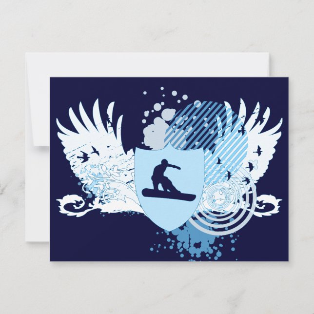 Invitation hi-fi snowboarder (Devant)