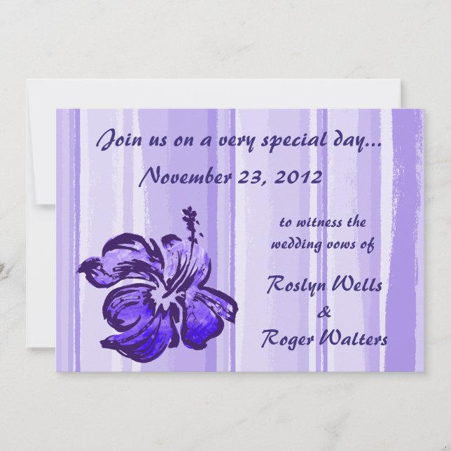 Invitation Hibiscus d'aquarelle (Devant)