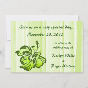 Invitation Hibiscus d'aquarelle