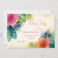 Invitation Hibiscus Flowers