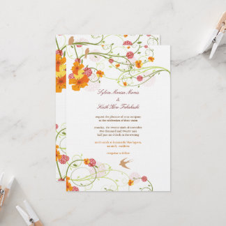 Invitation Hibiscus Jaune Mariage Floral
