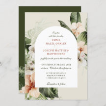 Hibiscus tropical boho pastel Mariage floral
