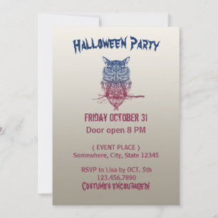 Invitation hibou celtique magique