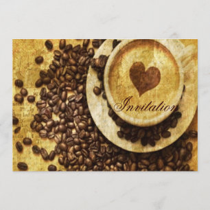 Invitation Hic Java cappuccino Coffee Beans Coffee Lover