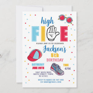 Invitation High Five Birthday Lunettes de soleil 5th Summer B