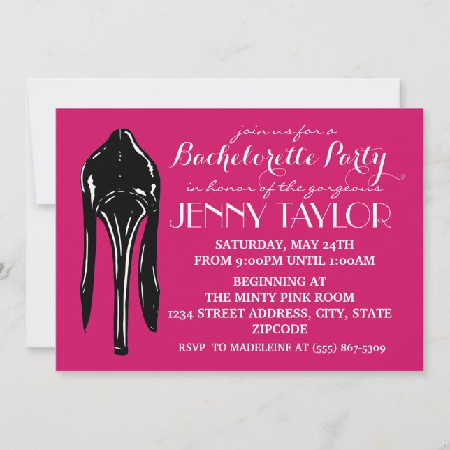 Invitation High Heel Stiletto Bachelorette (Devant)
