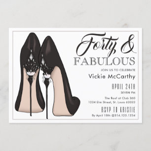 Invitation High Heels Quarty & Fabulous Anniversaire