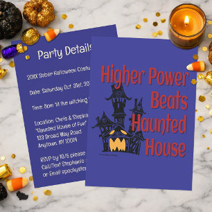 Invitation Higher Power Beats Maison Hantée Halloween sobre