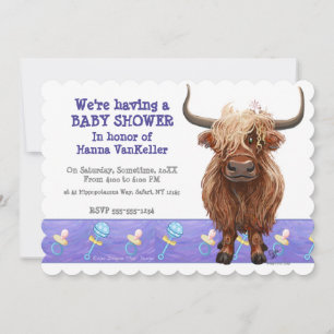 Invitation Highland Cow Mastodon
