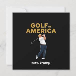 Invitation Hilarious Funny Golf of America Mème Trump Pun