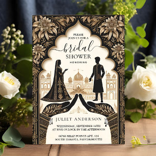 Invitation Hindi riche Henna Mehndi Fête des mariées de style