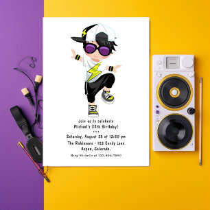 Invitation Hip hop cool Rap Boy Break Dancer Anniversaire