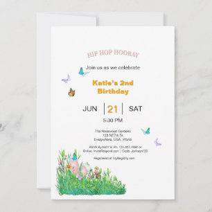 Invitation Hip hop Hooray Anniversaire