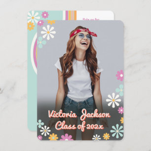 Invitation Hippie 1960's 1970's Flower Power