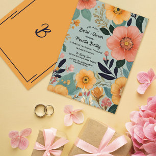 Invitation Hippie Boho Aquarelle Fête des mariées florale