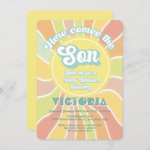 Invitation Hippie Boho Baby shower Sunshine Son
