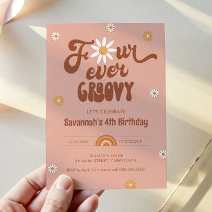 Invitation HIPPIE DAZE Four Ever Super - 4ème anniversaire