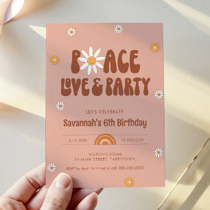 Invitation HIPPIE DAZE Peace Love & Party - N'importe quel âg