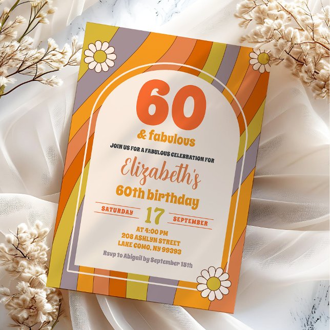 Invitation Hippie des années 70 Adulte Super n'importe quel â (Créateur téléchargé)