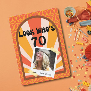 Invitation Hippie rétro Lever de soleil personnalisés Anniver