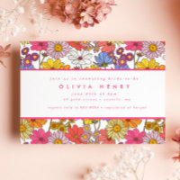 Hippie rétro Rainbow Flower Garden Fête des mariée