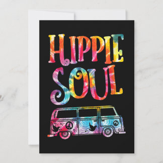 Invitation Hippie Tie Dye Van Hippie Soul