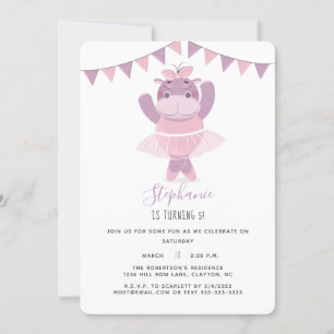 Invitation Hippo Ballerina