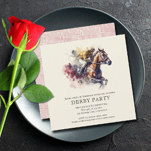 Invitation Hippocampe d'aquarelle Derby