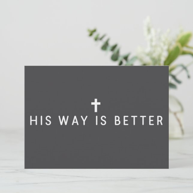 Invitation His Way Is Better Christian Jesus Faith Gift (Debout devant)