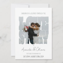 Histoire d'amour en lettrage Photo Mariage