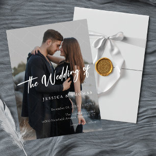 Invitation Histoire d'amour moderne : un Mariage photo sophis