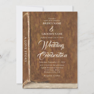 Invitation Histoire d'amour vintage Bibliothèque de contes de