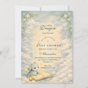 Invitation Histoire de bébé dragon magique Baby Shower