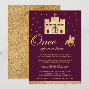 Invitation Histoire de Château Il était une Fois Baby Shower