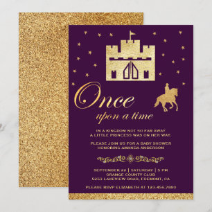 Invitation Histoire de Château Il était une Fois Baby Shower