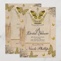Histoire de conte de fée or papillon mariage