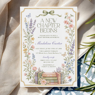 Invitation Histoire de Fleur Sauvage Nouveau Chapitre Baby Sh
