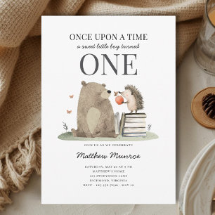 Invitation Histoire de livre d'images Animaux de la forêt en