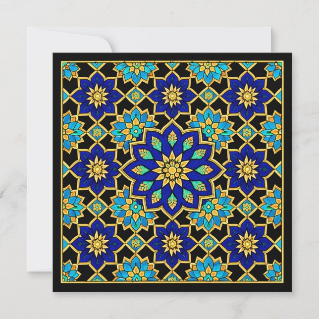 Invitation Histoire du style ottoman Bleu Design  (Devant)