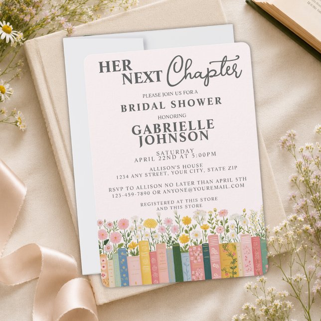 Invitation Histoire Florale Son Prochain Chapitre Enterrement (Créateur téléchargé)