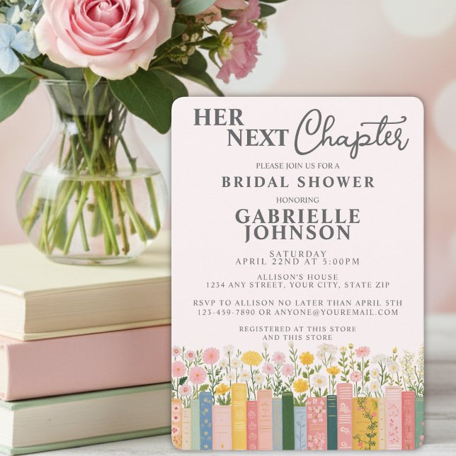 Invitation Histoire Florale Son Prochain Chapitre Enterrement (Créateur téléchargé)