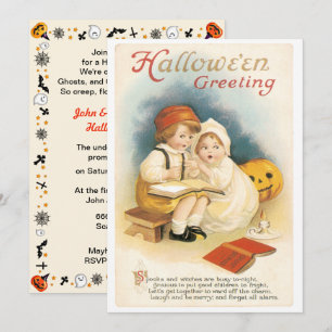 Invitation Histoires de fantômes vintages Halloween