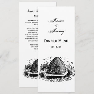 Invitation Hive et abeilles #1 Vintage héraldique