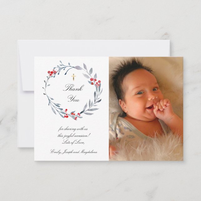 Invitation hiver Baptême merci (Devant)